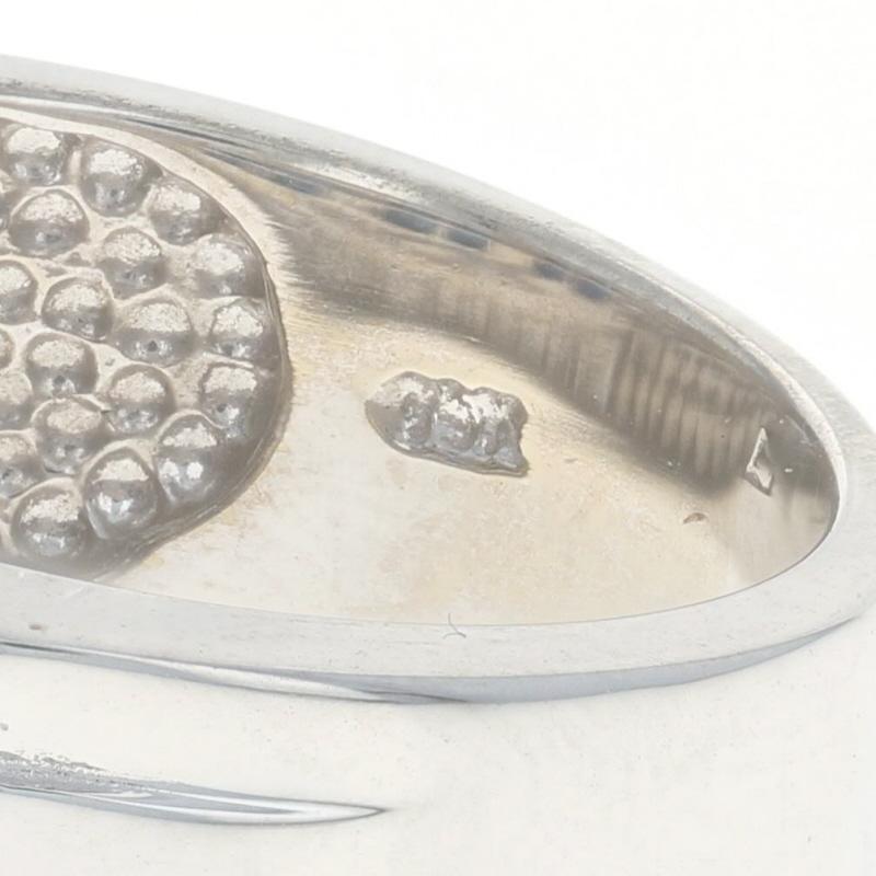 Weißgold Saphir & Diamant Band - 14k Quadratischer 2,24ctw Cluster-Ring Größe 7 im Angebot 1