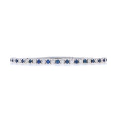 White Gold Sapphire Diamond Flex Bangle Bracelet 7" 14k Round 2.87ctw