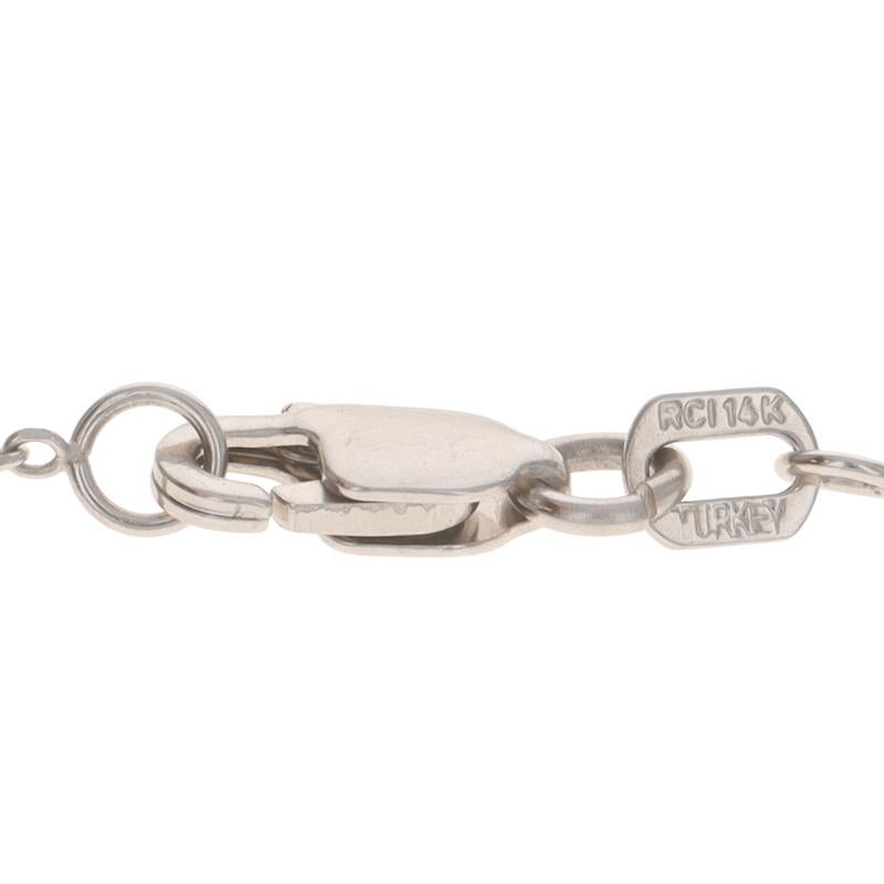 Collana aureola con zaffiro e diamante in oro bianco 16