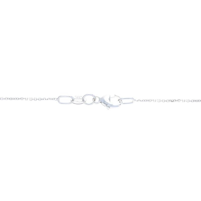 Donna Collana aureola con zaffiri e diamanti in oro bianco, 14k, taglio ovale .91ctw in vendita