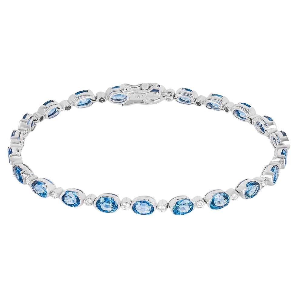 White Gold Sapphire and Diamond Bracelet For Sale (Free Shipping) at ...