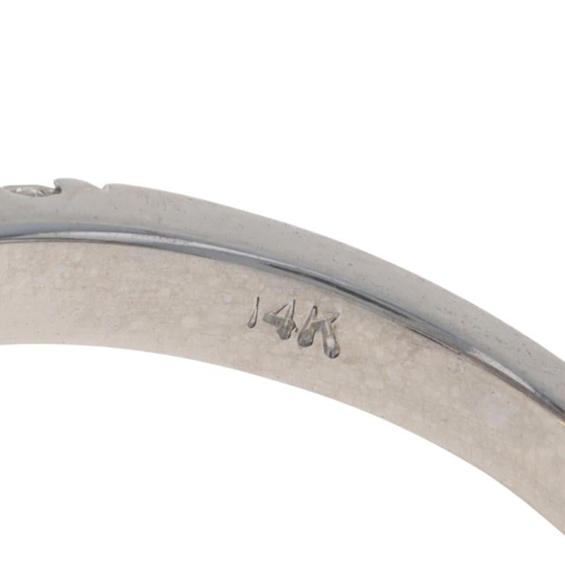 Anello con zaffiro e diamante in oro bianco - 14k Round 5.54ctw GIA in vendita 2