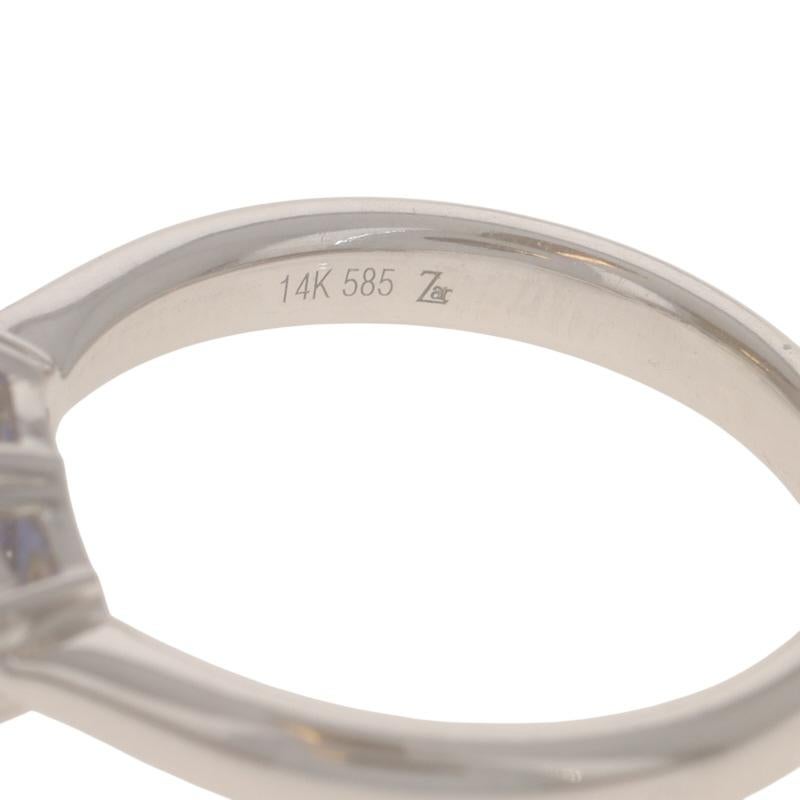 Bague en or blanc saphir diamant - 18k Coussin 2.63ctw Engagement en vente 2