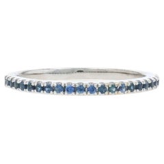 Anneau empilable en or blanc avec saphir - 14k Round .44ctw Wedding Ring