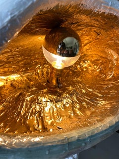 Skulpturale Gips-Tischlampe aus Weißgold, 21. Jahrhundert von Mattia Biagi