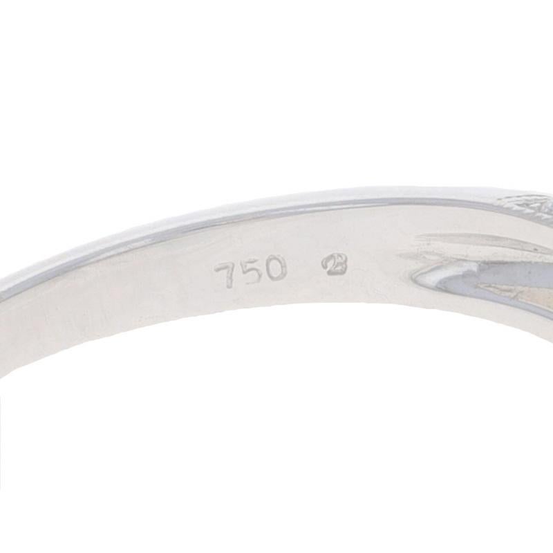 Anillo de compromiso de oro blanco semimontado - 18k Diamantes redondos de .68ctw talla 6.5-6.8mm en venta 2