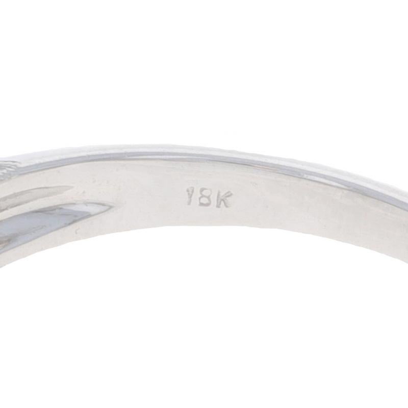 Anillo de compromiso de oro blanco semimontado - 18k Diamantes redondos de .68ctw talla 6.5-6.8mm en venta 3