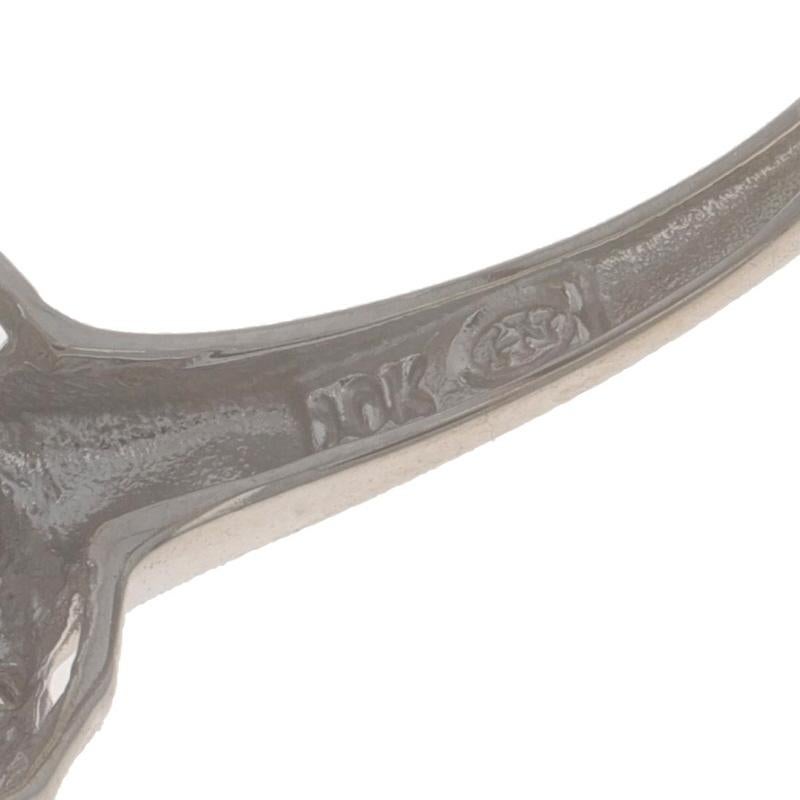 White Gold Single & Baguette Cluster Cocktail Halo Ring 10k .25ctw For Sale 3