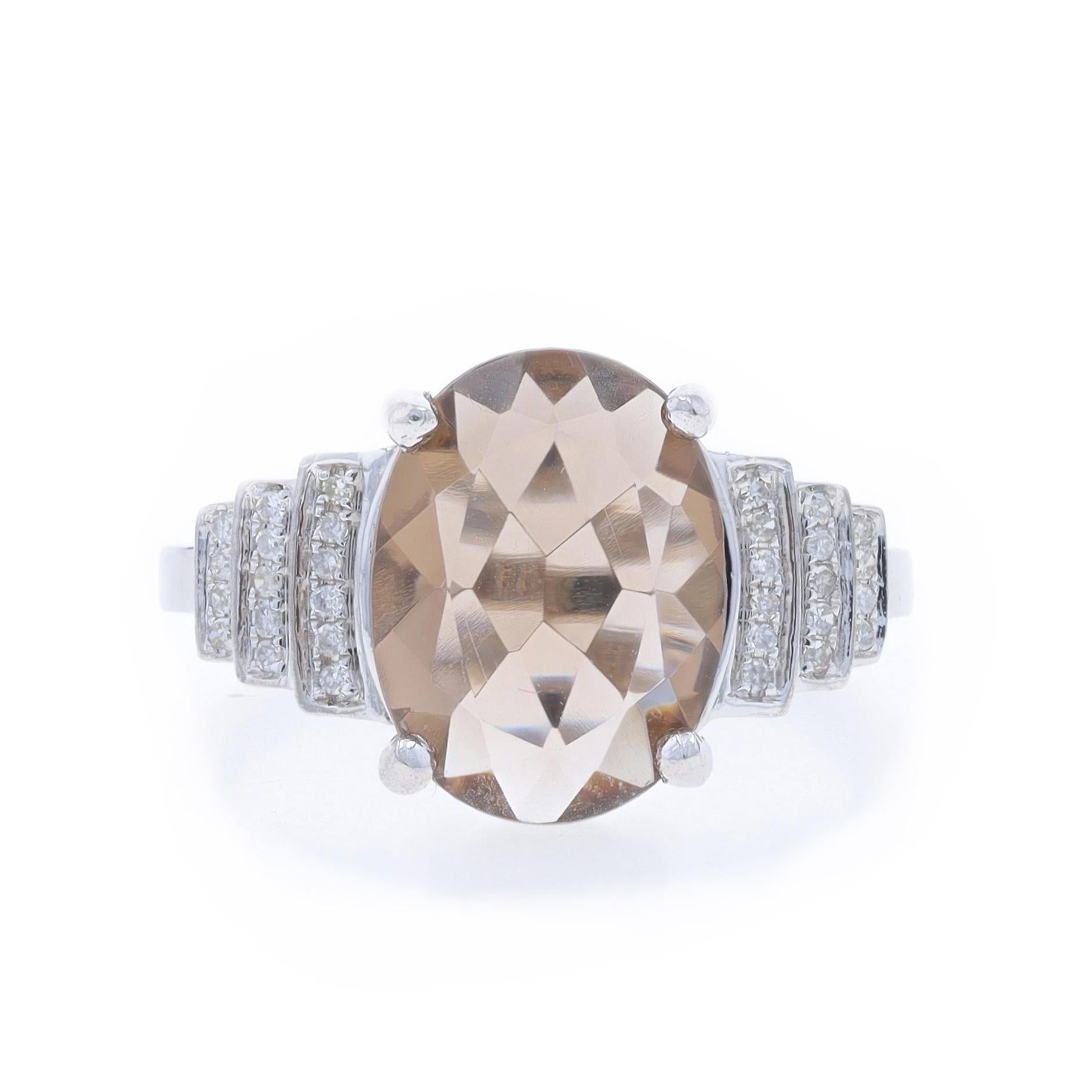 Dimensione: 6 1/2
Costo della taglia: Up 2 taglie per $35 o Down 1 taglia per $35

Contenuto del metallo: Oro bianco 14k

Informazioni su A. Stone

Quarzo fumé naturale
Carati: 2.00ct
Taglio: Ovale
Colore: marrone

Diamanti naturali
Carati: