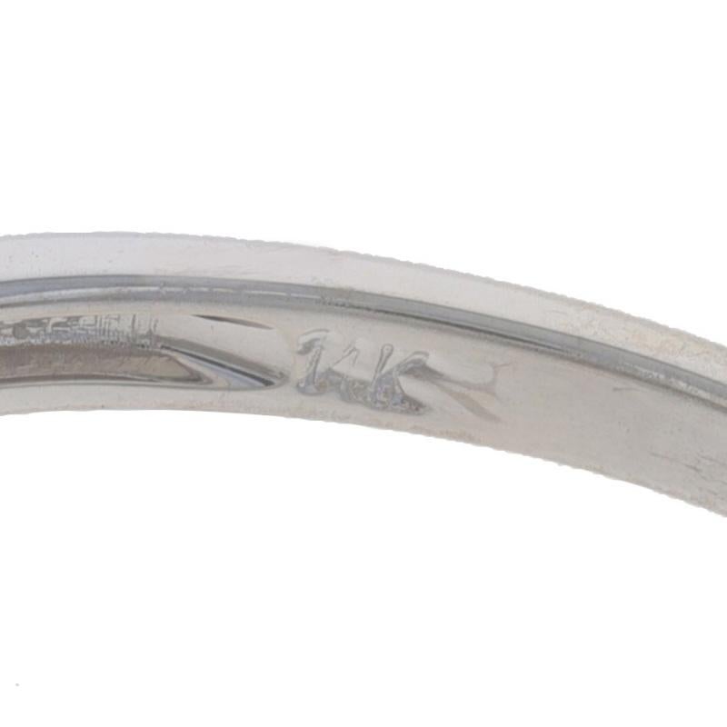 Anello con diamante di quarzo fumé in oro bianco - 14k Ovale 2,09ctw in vendita 2