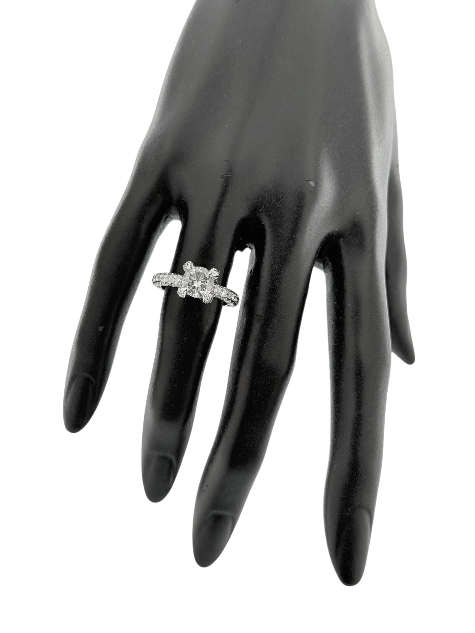 Bague en or blanc avec solitaire et diamant Excellent état - En vente à Esch sur Alzette, Esch-sur-Alzette