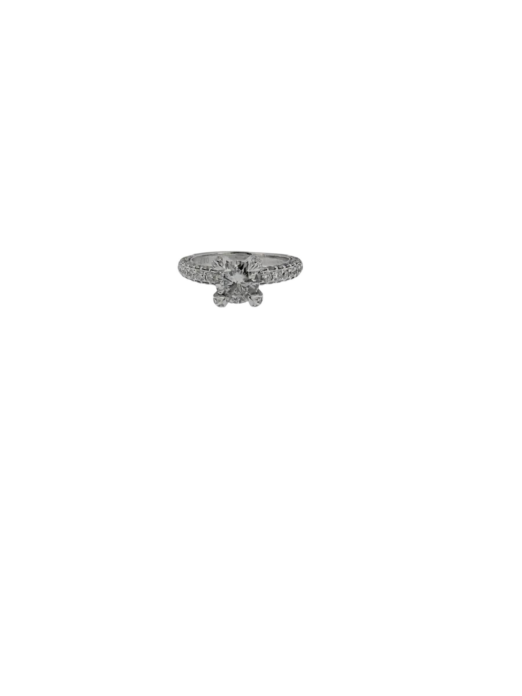 Bague en or blanc avec solitaire et diamant en vente 1