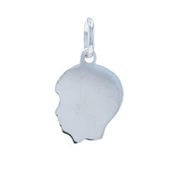 White Gold Son's Silhouette Charm 14k Boy Mom Mother's Gift