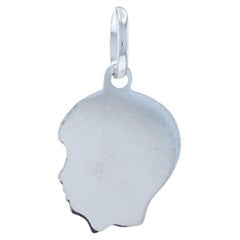 Dije Silueta de Hijo de Oro Blanco 14k Niño Regalo de Madre Mamá