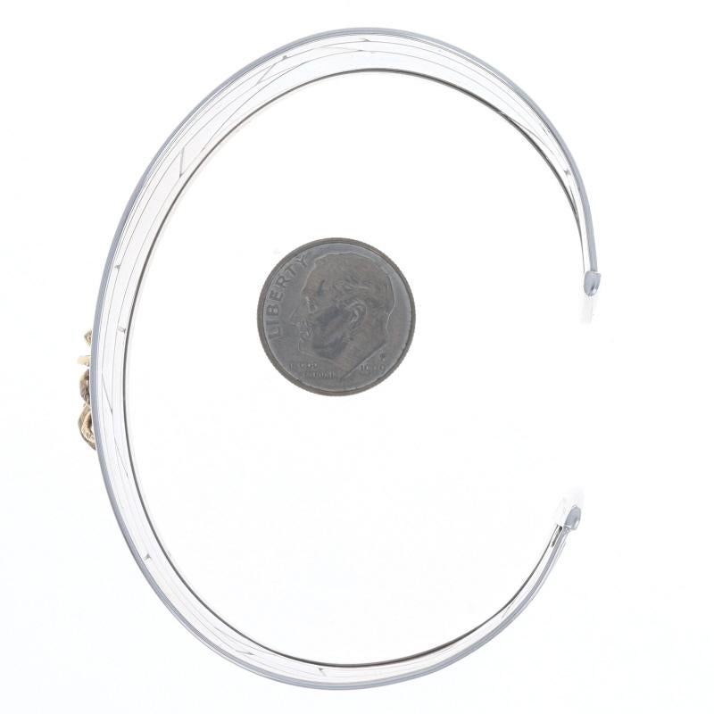 White Gold Spider Cuff Bracelet 7 1/4
