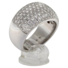 White Gold Stack 18 Carat Band Ring Diamonds