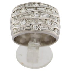 Anillo Oro Blanco 18 Quilates Diamantes