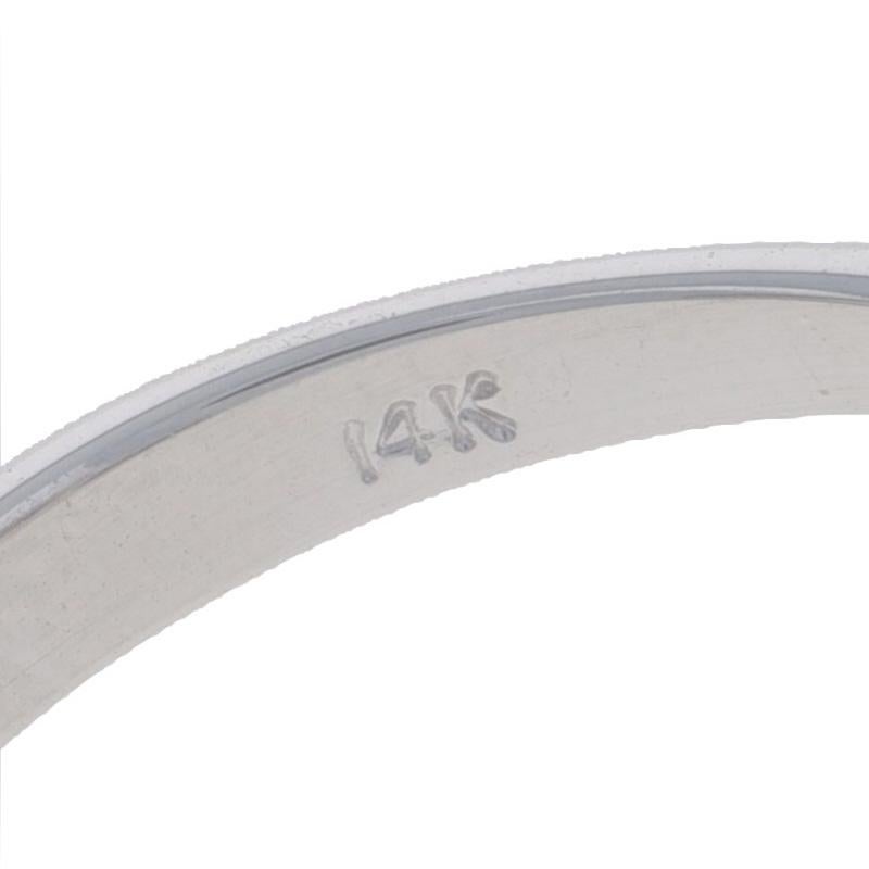 Anello aureola con diamante e zaffiro a stella in oro bianco - 14k Cabochon ovale 4,32ctw in vendita 2