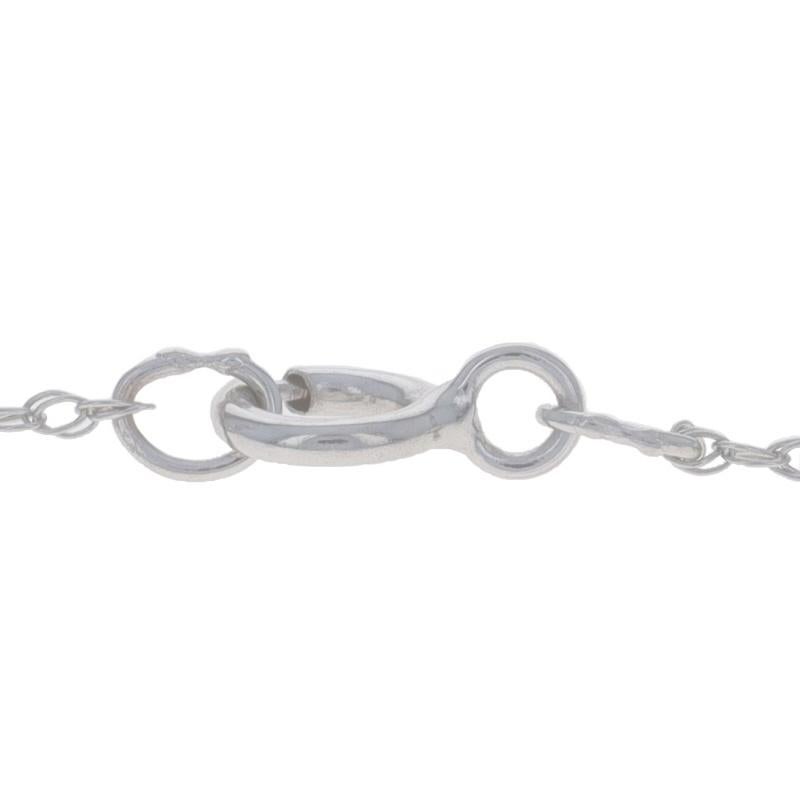 Collana a doppio giro di tanzanite e diamanti in oro bianco da 18 1/4