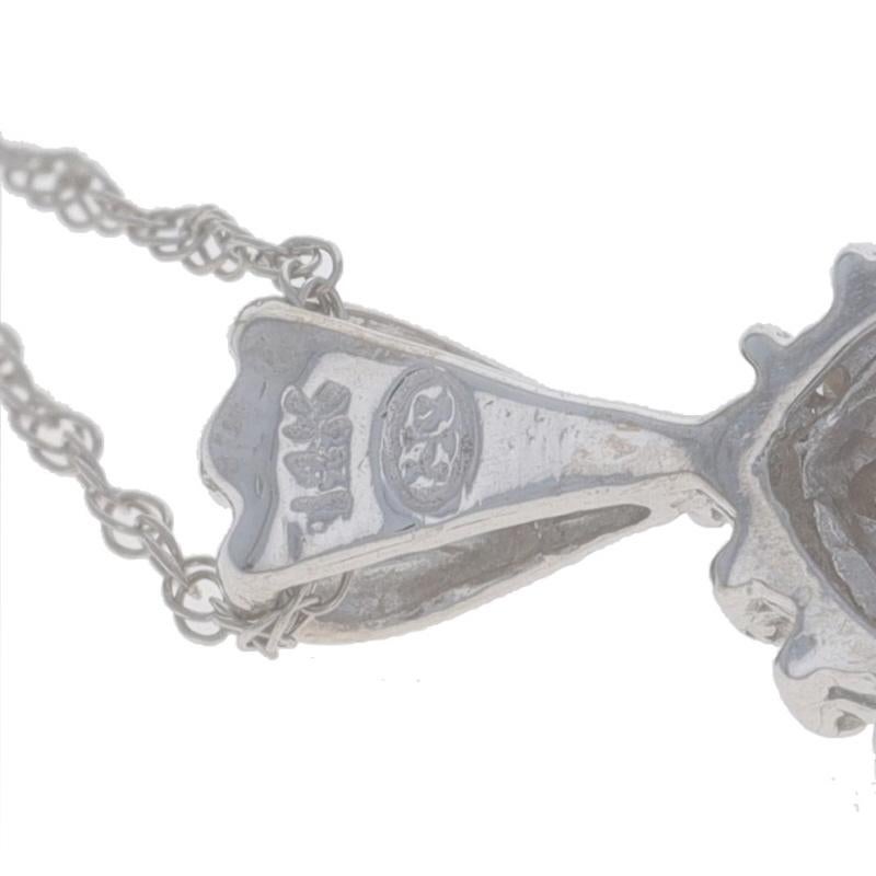 Donna Collana a doppio giro di tanzanite e diamanti in oro bianco da 18 1/4
