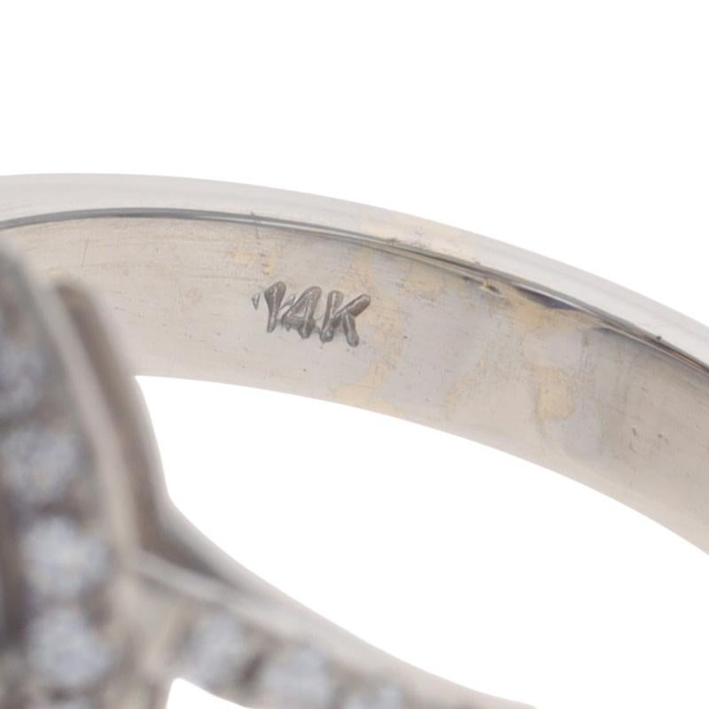 White Gold Tanzanite Diamond Halo Ring - 18k Marquise 3.20ctw en vente 2