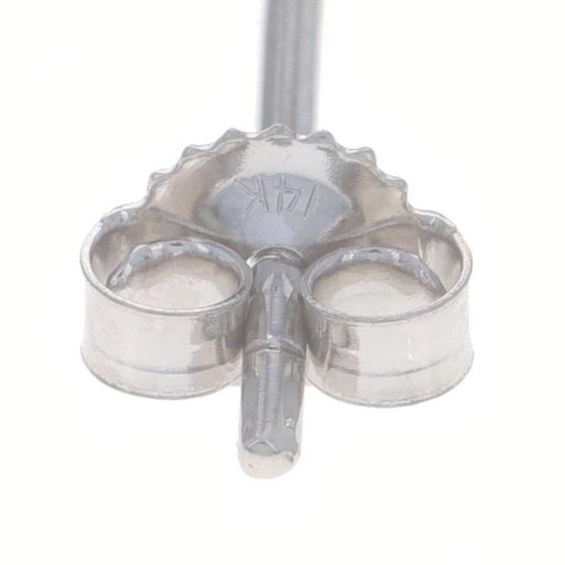 Donna Orecchini a perno con diamante tanzanite in oro bianco - 14k Round 1.98ctw in vendita