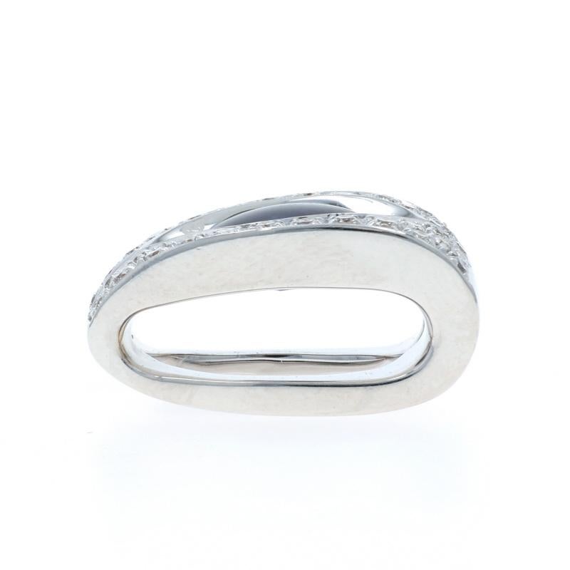 Taglio ovale Ciondolo a scorrimento Omega con diamante e tanzanite in oro bianco 18k Buff top oval 2.29ctw in vendita