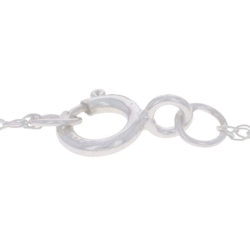 Collana con diamante e tanzanite in oro bianco da 18