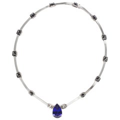 White Gold Tanzanite Necklace