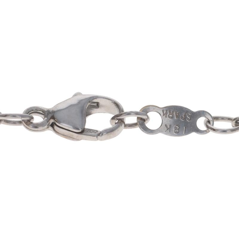 Collier pendentif en or blanc Tanzanite Solitaire 17