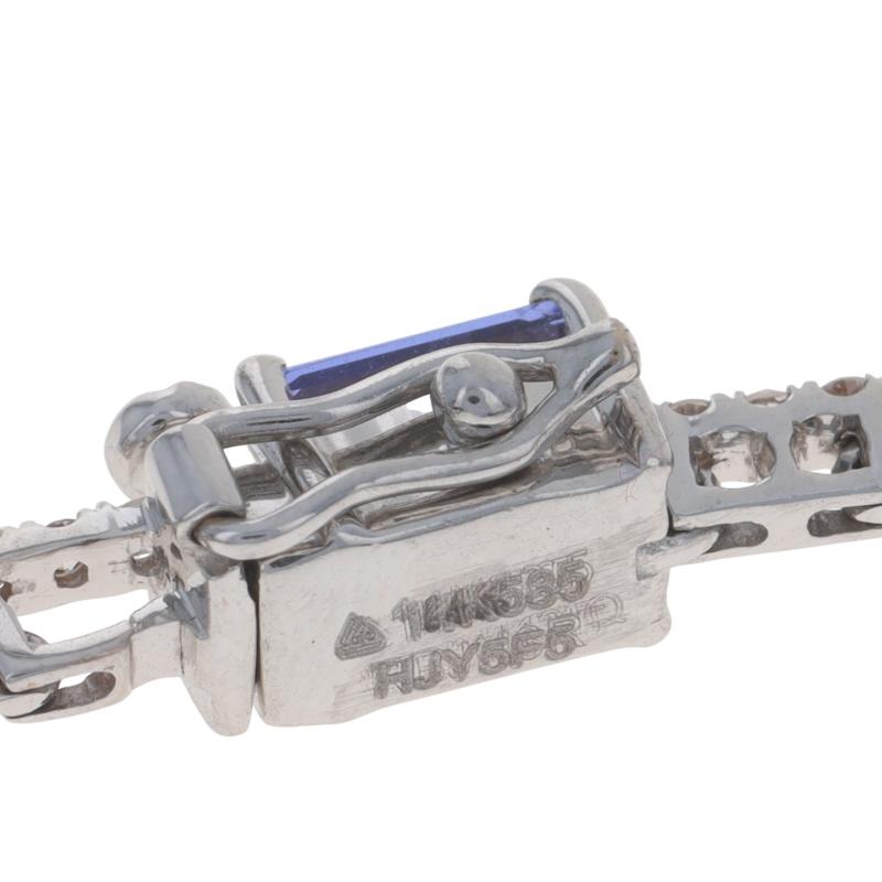 Bracelet en or blanc Tanzanites Diamond Link Bracelet 7