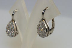 White Gold 18k Teardrop Diamond Earrings