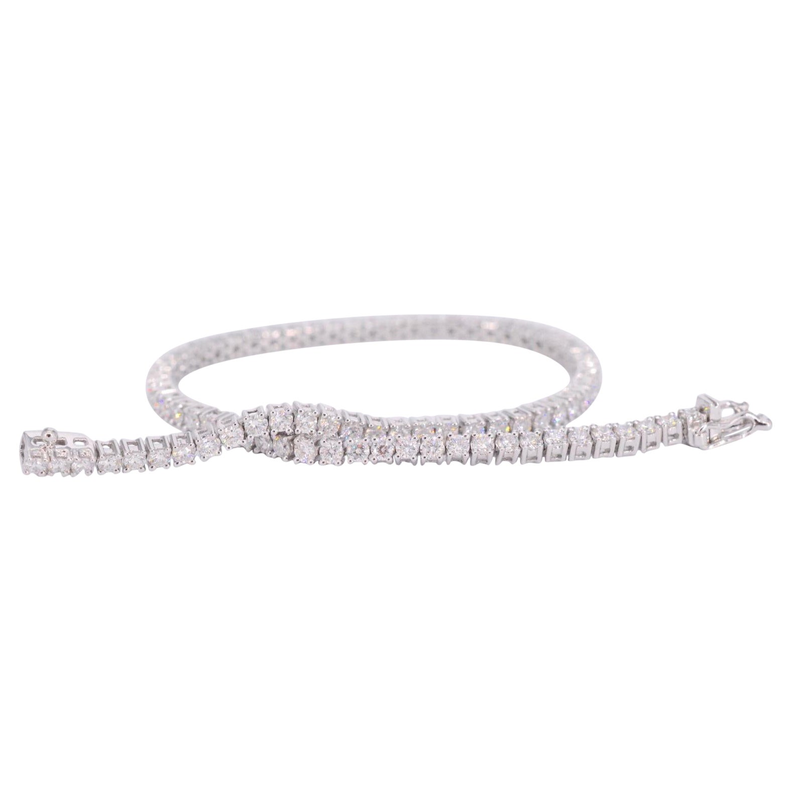 Bracciale Tennis in oro bianco con diamanti da 3,00 carati