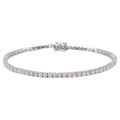 Bracelet tennis en or blanc avec diamants de 5,00 carats