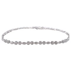 Bracelet tennis en or blanc avec diamants de 1.10 carats