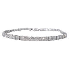 Bracelet tennis en or blanc avec diamants de 3.00 carats