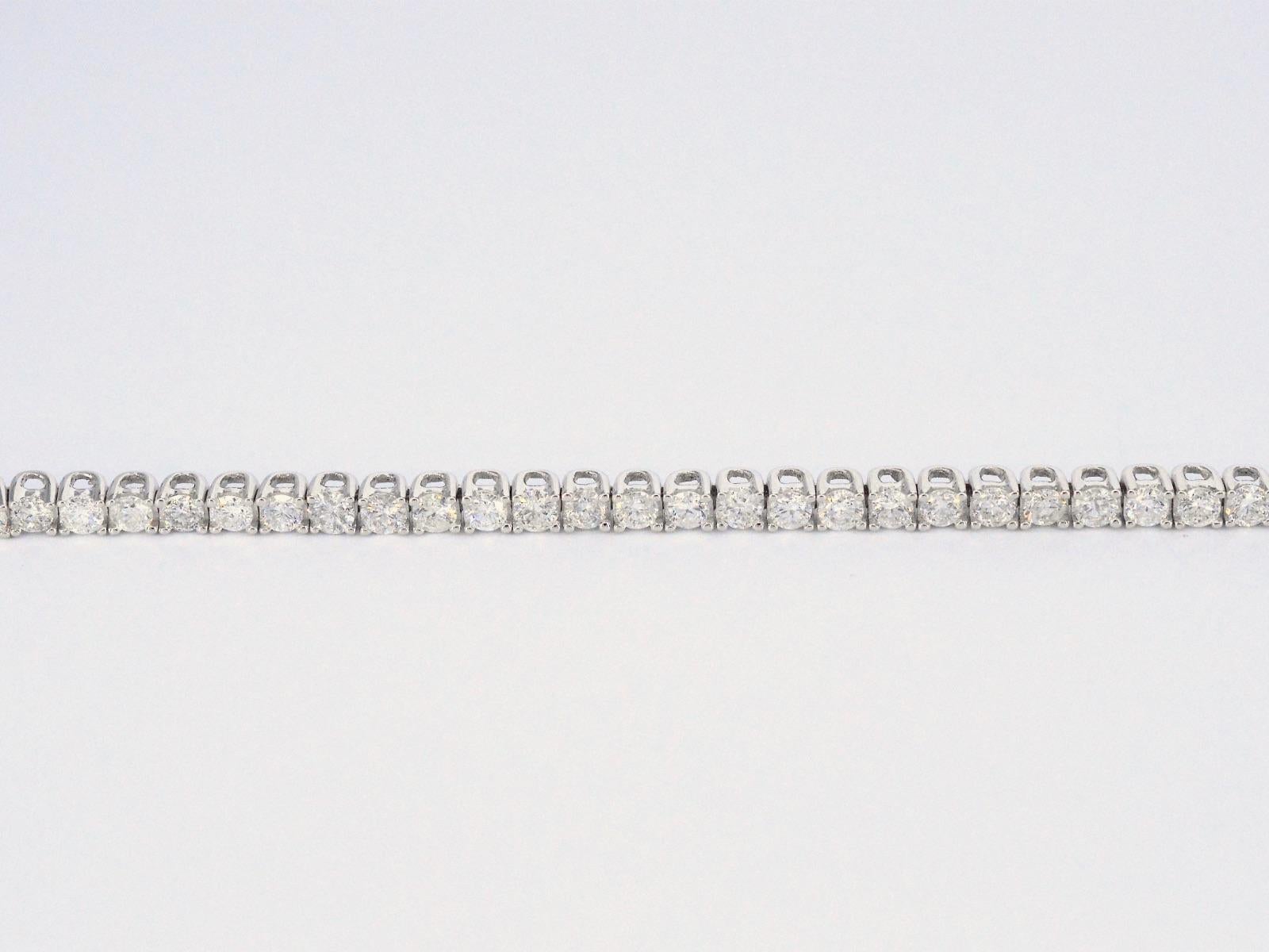 White gold tennis bracelet with diamonds 3.50 carat In New Condition In AMSTELVEEN, NH