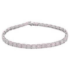Bracelet tennis en or blanc avec diamants de 4.00 carats