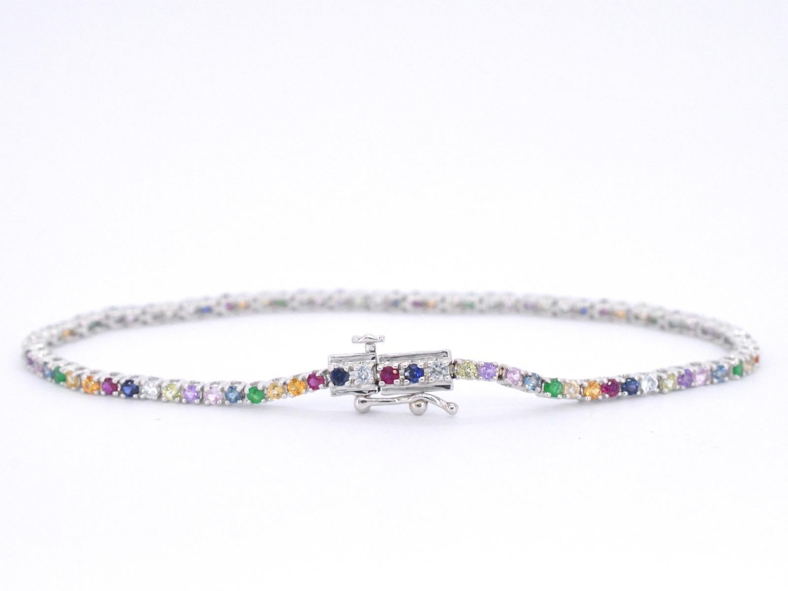 multi color gem bracelet