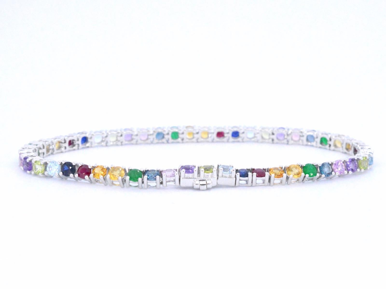 multi color tennis bracelet