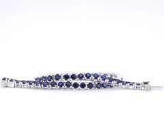 White Gold Tennis Bracelet with Sapphires