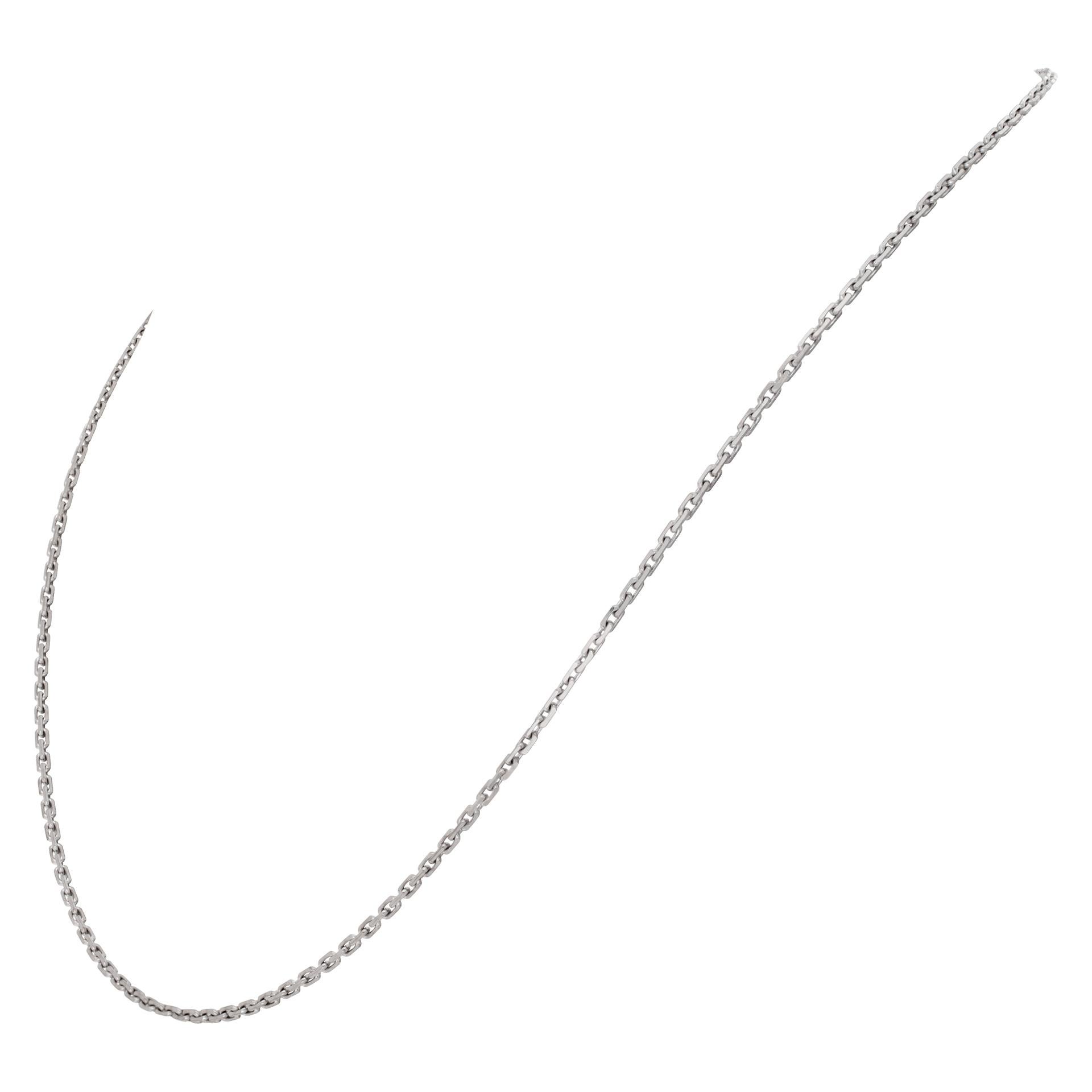 White gold thin link chain In Excellent Condition For Sale In Surfside, FL