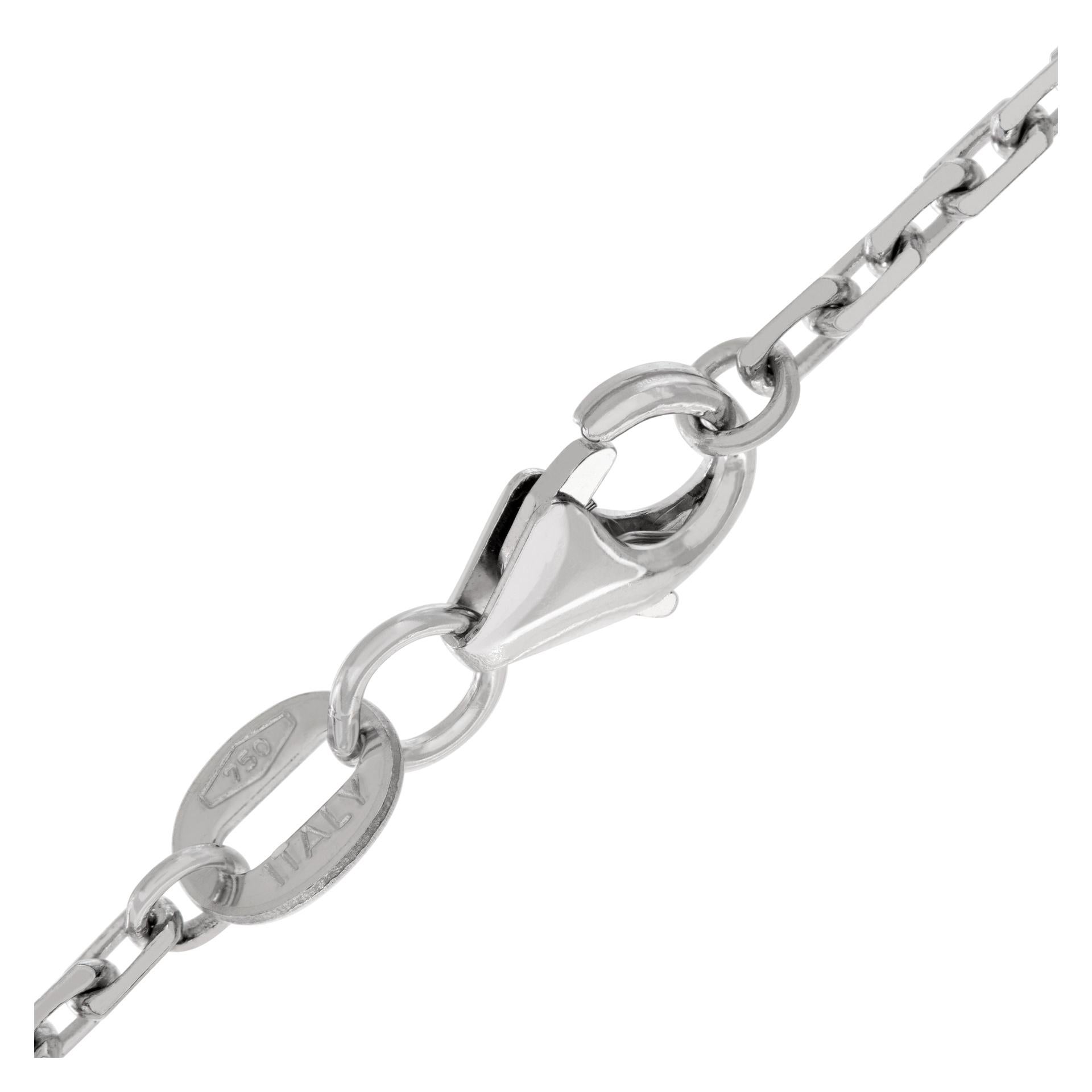 Women's or Men's White gold thin link chain For Sale