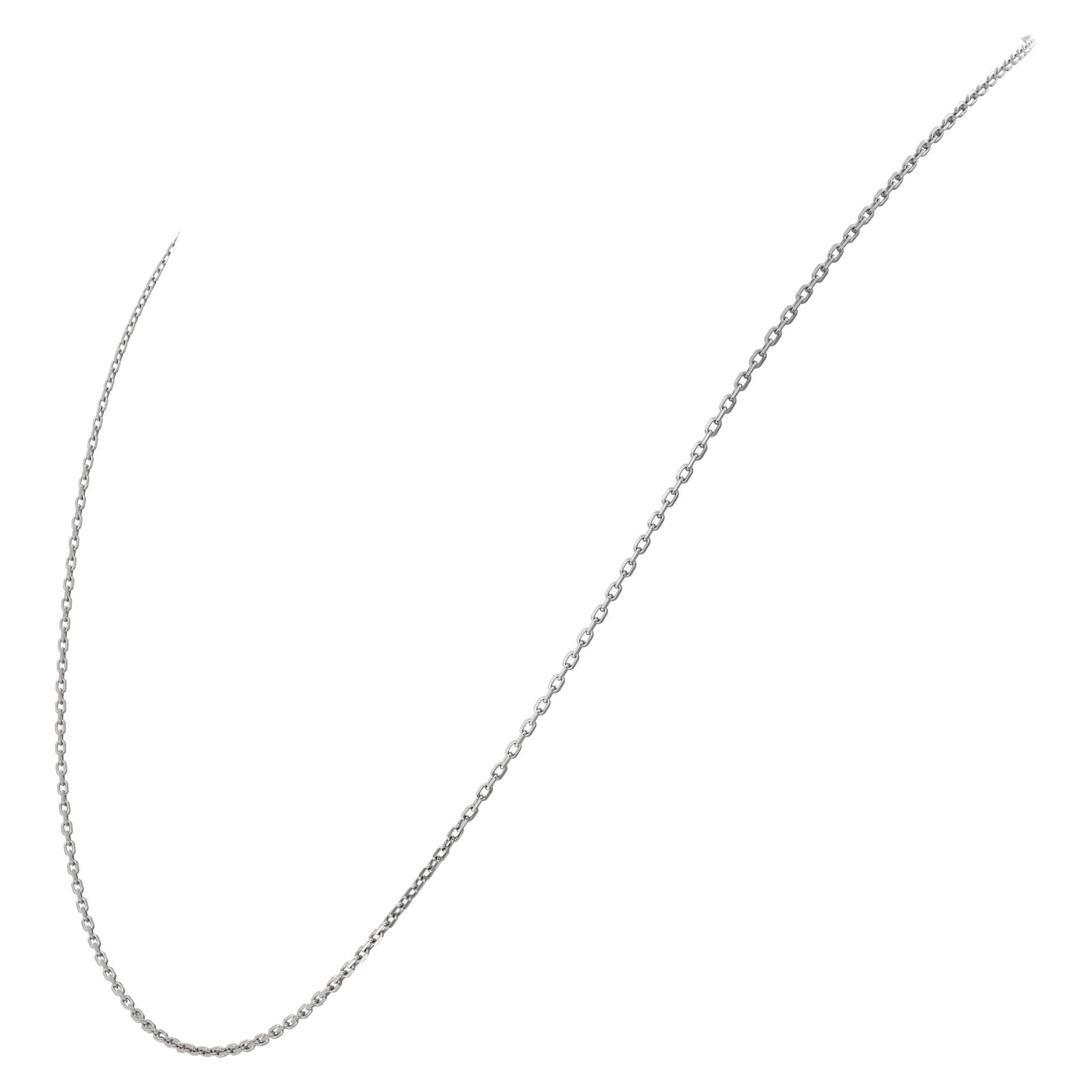 Women's or Men's White gold thin link chain For Sale