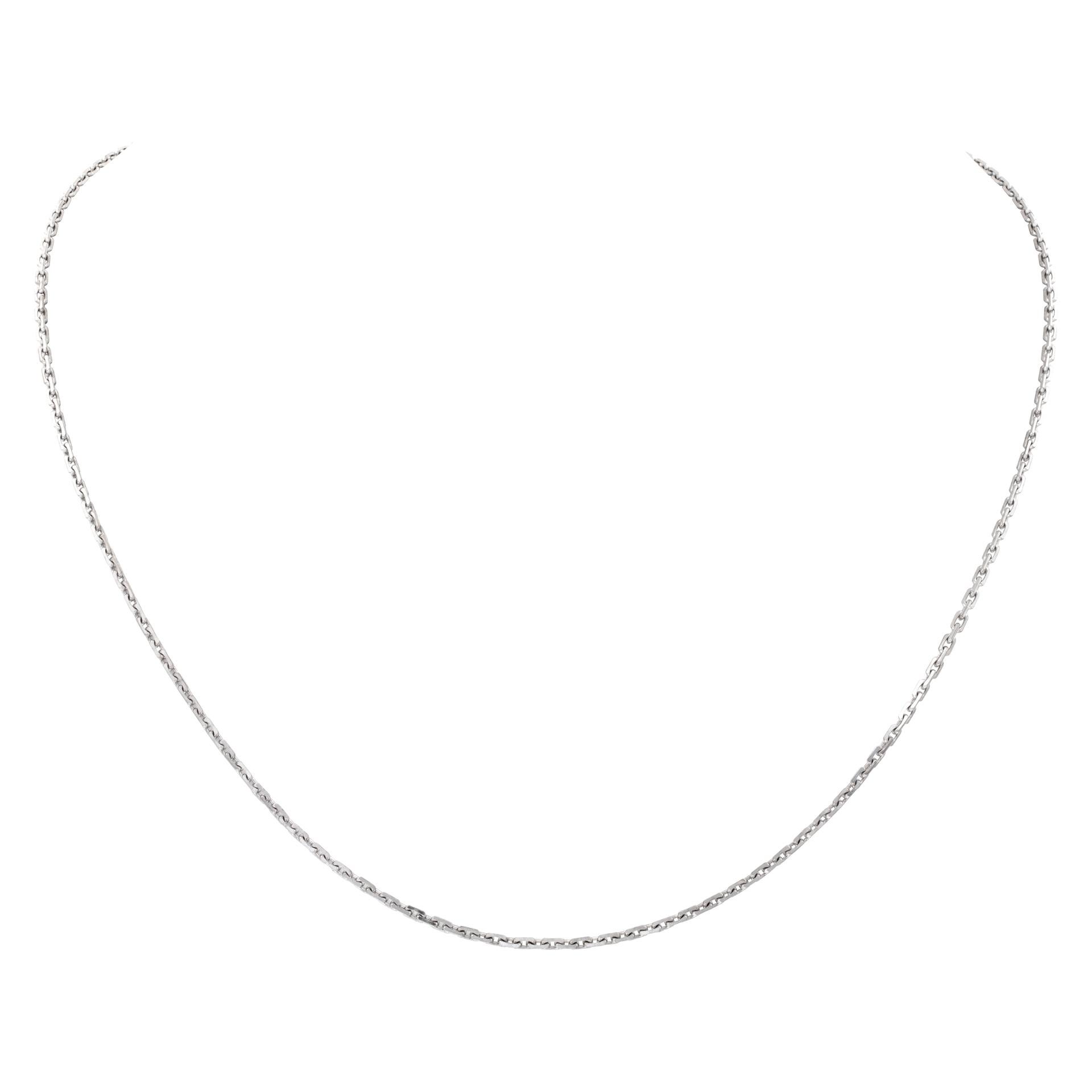 White gold thin link chain For Sale