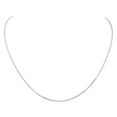 Vintage White gold thin link chain