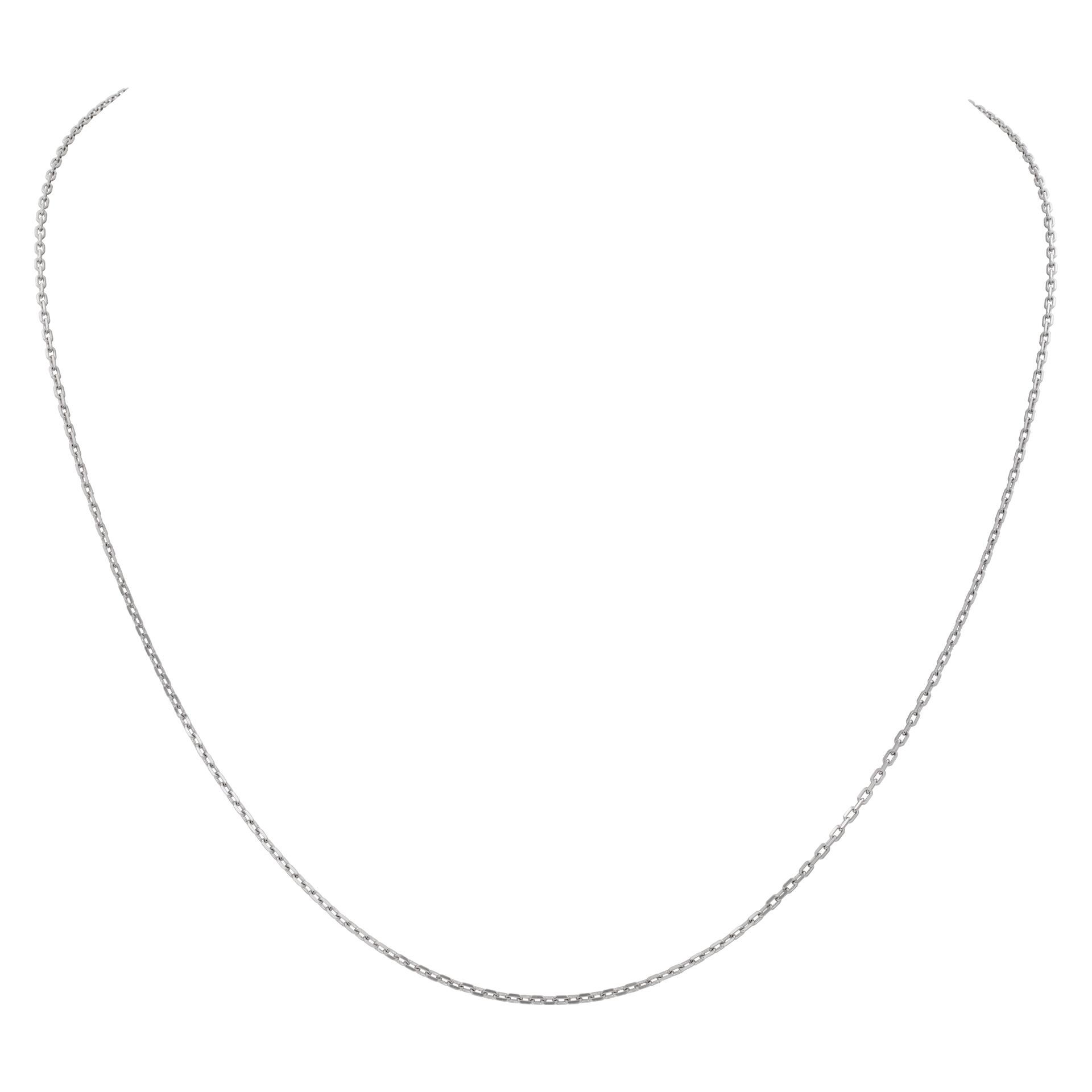 White gold thin link chain For Sale