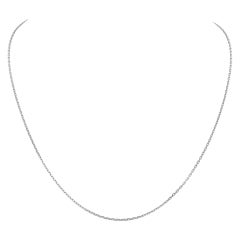 Vintage White gold thin link chain