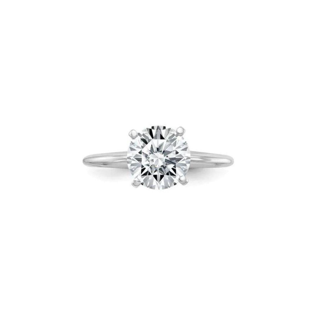 Brilliant Cut White Gold Tiffany Style Solitaire Diamond Engagement Mounting For Sale