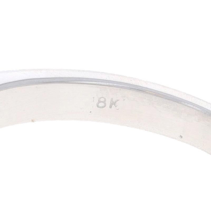 Bague en or blanc Tourmaline et diamant - 18k Coussin rectangulaire 5.72ctw en vente 2